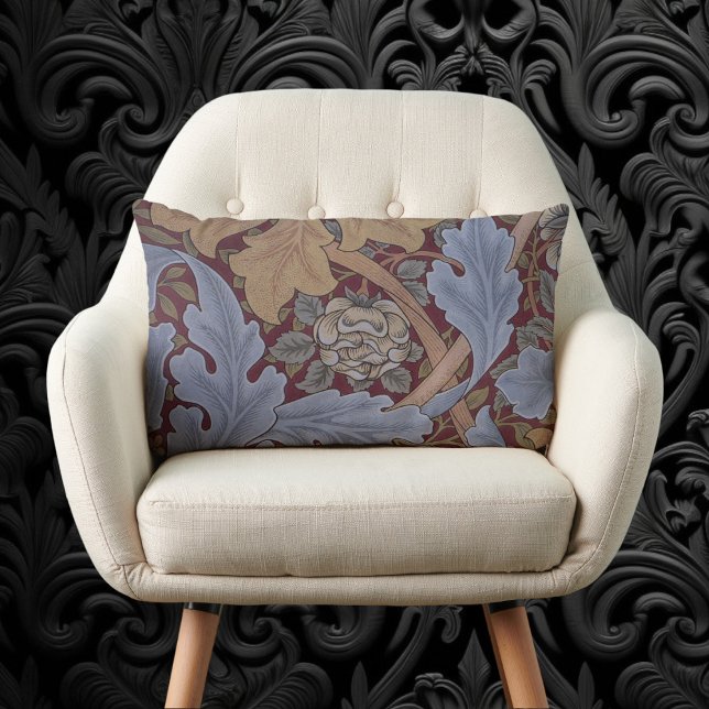 St. James Acanthus Leaf Pattern von William Morris Lendenkissen (St. James Acanthus Pattern by William Morris Lumbar Pillow)