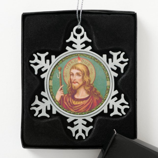 St. James the Greater (JMAS 04) Schneeflocken Zinn-Ornament (Box)