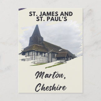 St. James und St. Paul’s Marton Postkarte