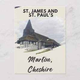 St. James und St. Paul’s Marton Postkarte