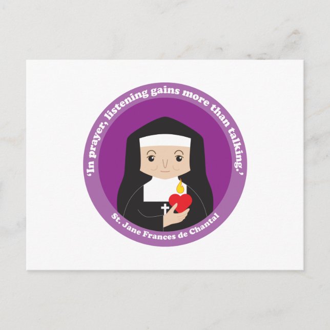 St. Jane Frances de Chantal Postkarte (Vorderseite)