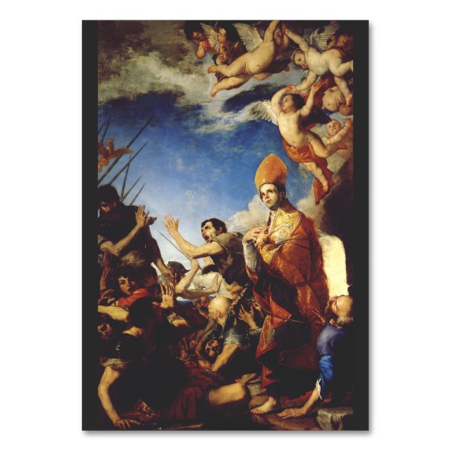 St. Januarius Bischof von Benevento Tischnummer (Vorderseite)
