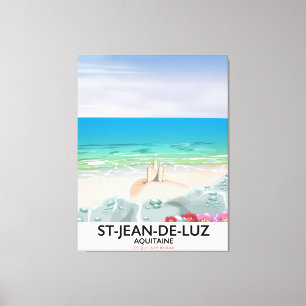 St-Jean-de-Luz, Aquitaine Travel Poster Leinwanddruck