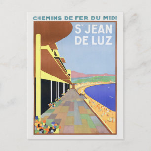 St.Jean de Luz Vintage Poster 1928 Postkarte