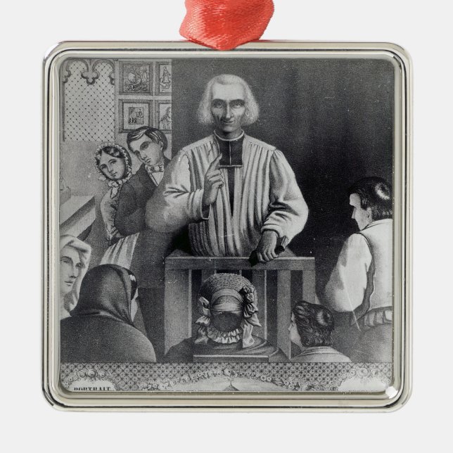 St. Jean-Marie predigender Vianney, 19. Silbernes Ornament (Vorne)