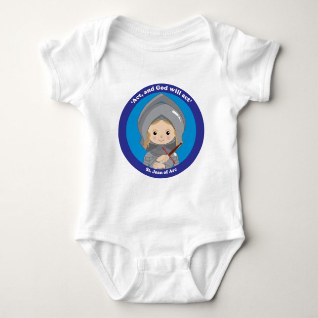 St. Jeanne d'Arc Baby Strampler (Vorderseite)