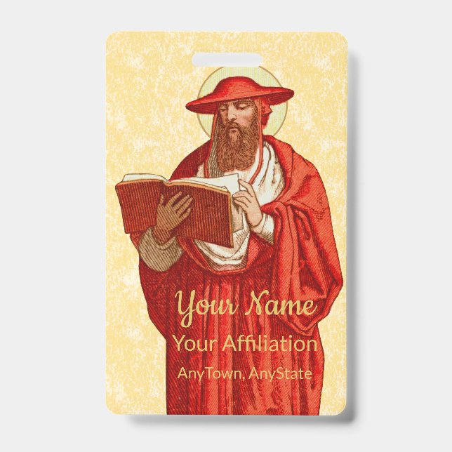 St. Jerome als Kardinal mit Buch (P 004) Ausweis (Vorderseite)