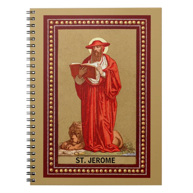 St. Jerome als Kardinal mit Löwen (P 004) Notizblock (Vorderseite)