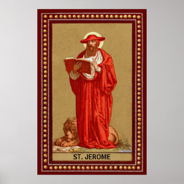 St. Jerome als Kardinal mit Löwen (P 004) Poster