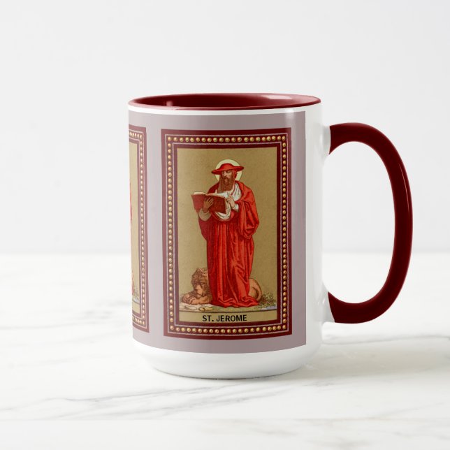 St. Jerome als Kardinal mit Löwen (P 004) Tasse (Rechts)