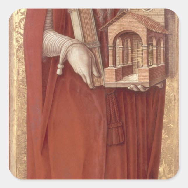 St.Jerome, c.1476 Quadratischer Aufkleber (Vorderseite)
