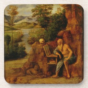 St Jerome, c.1500 (Öl auf Platte) Untersetzer