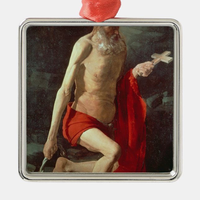 St Jerome, c.1620 Ornament Aus Metall (Vorne)