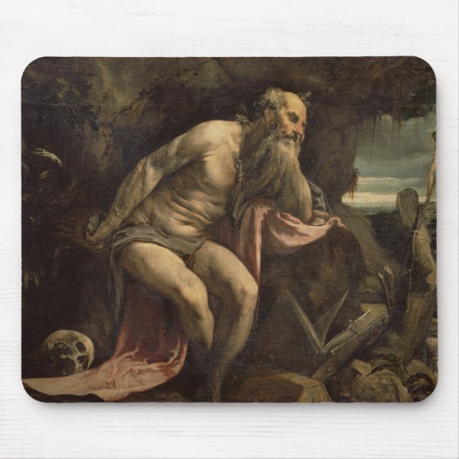 St Jerome, frühe 1560s (Öl auf Leinwand) Mousepad (Vorne)