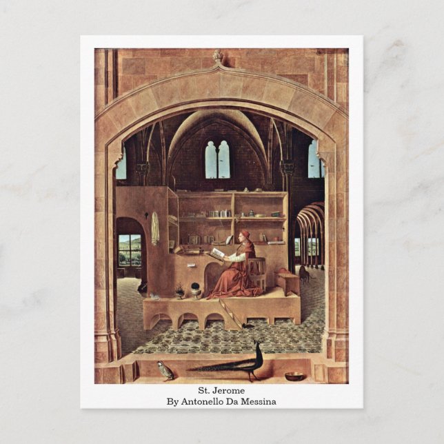 St. Jerome in By Antonello Da Messina Postkarte (Vorderseite)