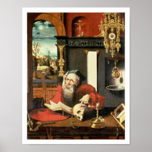 St. Jerome in his Study Poster
