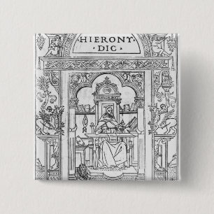St Jerome in seiner Studie Button