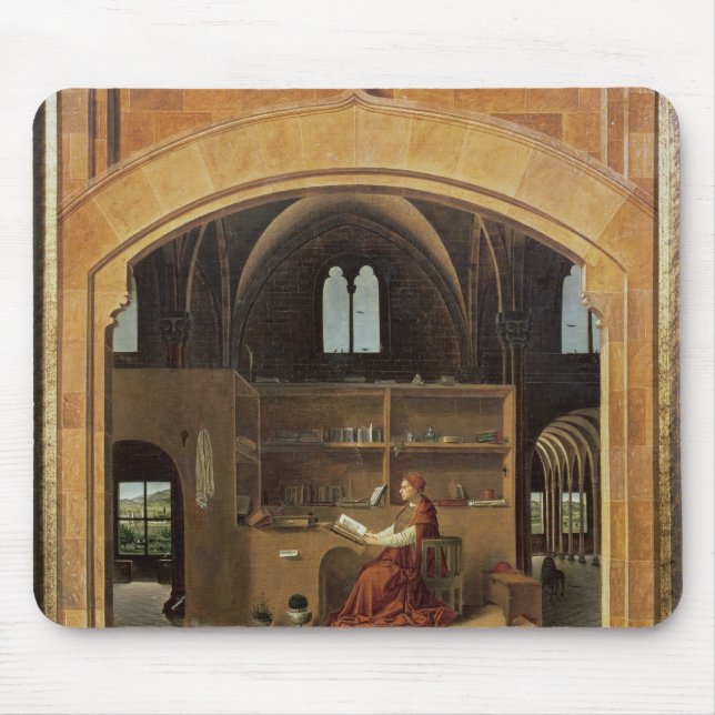St Jerome in seiner Studie, c.1475 Mousepad (Vorne)