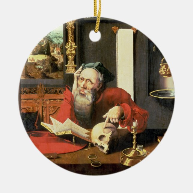St Jerome in seiner Studie Keramikornament (Vorne)