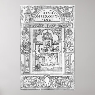 St. Jerome in seiner Studie Poster