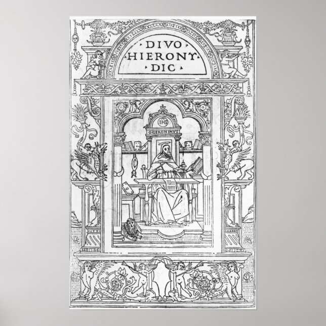 St. Jerome in seiner Studie Poster (Vorne)