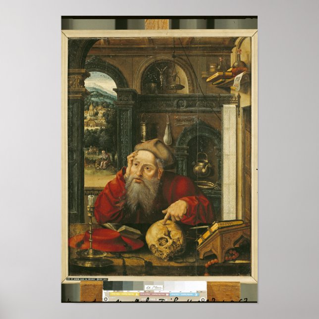 St. Jerome in seiner Studie Poster (Vorne)