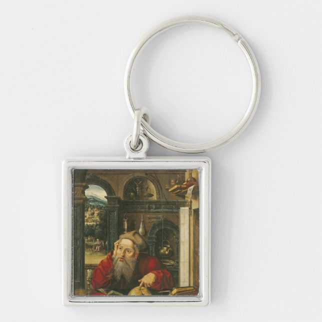 St Jerome in seiner Studie Schlüsselanhänger (Vorne)