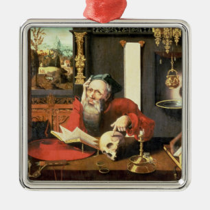 St Jerome in seiner Studie Silbernes Ornament