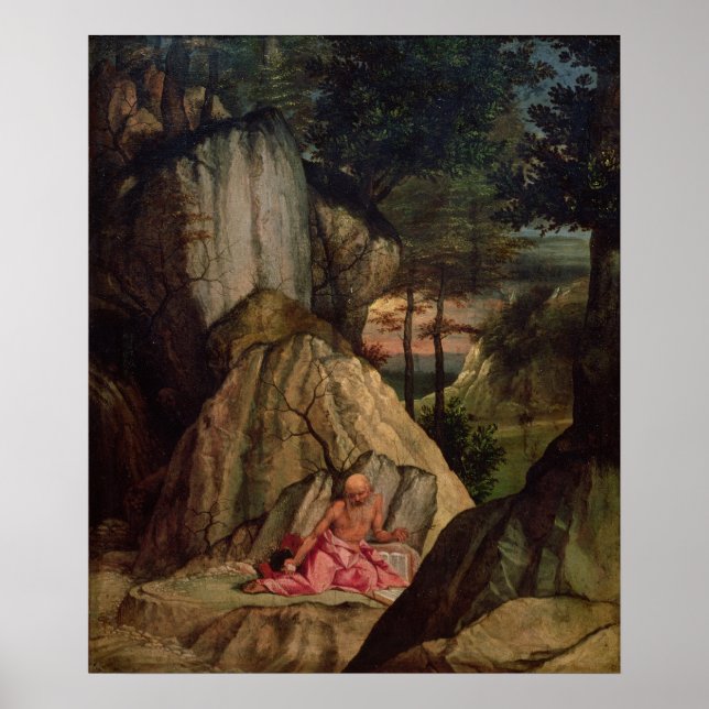 St. Jerome Meditating in the Desert, 1506 Poster (Vorne)