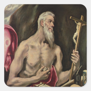 St. Jerome Quadratischer Aufkleber