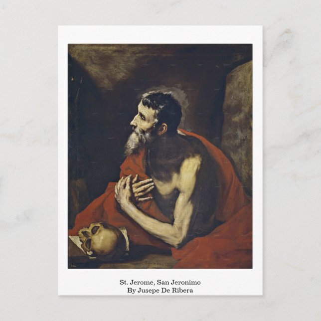 St. Jerome, San Jeronimo von Jusepe de Ribera Postkarte (Vorderseite)