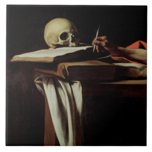 St- Jeromeschreiben, c.1604 (Detail von 64911) Fliese