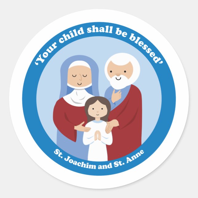 St. Joachim und St. Anne Runder Aufkleber (Vorderseite)