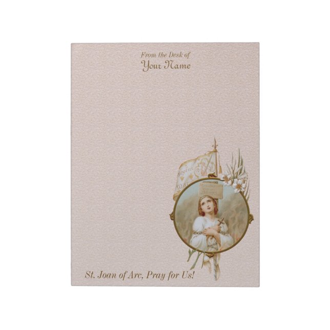 St. Joan Burning at the Stake (BF 01) V 8.5"x11" Notizblock (Rotiert)