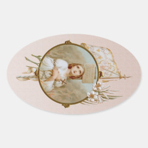 St. Joan of Arc Burning at the Stake (BF 01) Ovaler Aufkleber