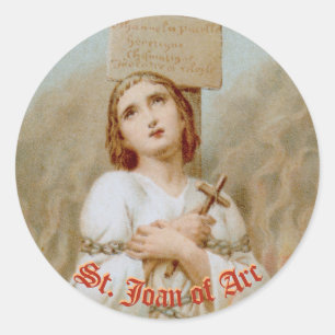 St. Joan of Arc Burning at the Stake (BF 01) Runder Aufkleber