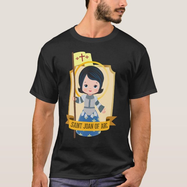 St. Joan of Arc für Kinder Niedliche katholische M T-Shirt (Vorderseite)