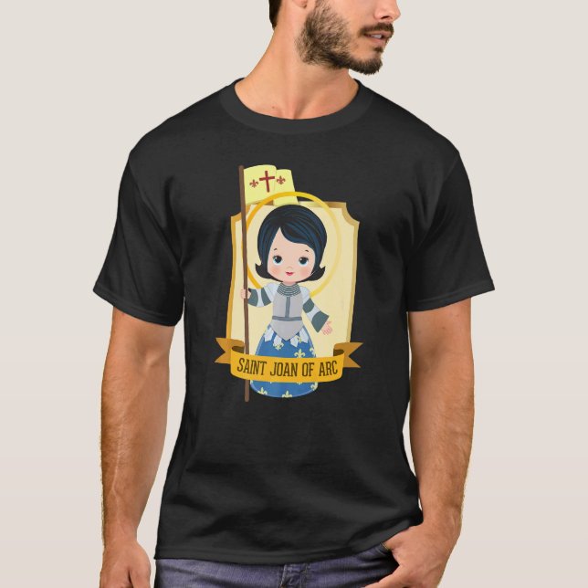 St. Joan of Arc für Kinder Niedliche katholische M T-Shirt (Vorderseite)