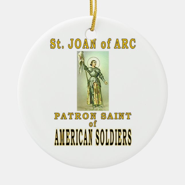 ST JOAN of ARC Keramik Ornament (Vorne)