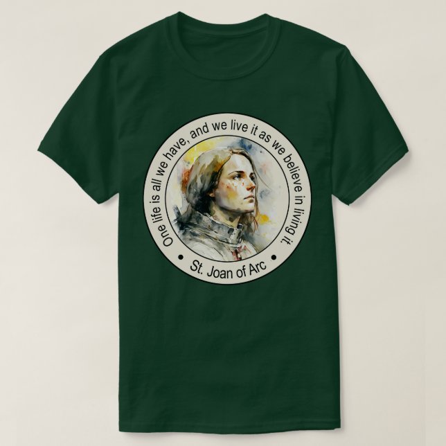 St. Joan of Arc Religious Quotes Geschenk Inspirie T-Shirt (Design vorne)