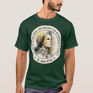 St. Joan of Arc Religious Quotes Geschenk Inspirie T-Shirt