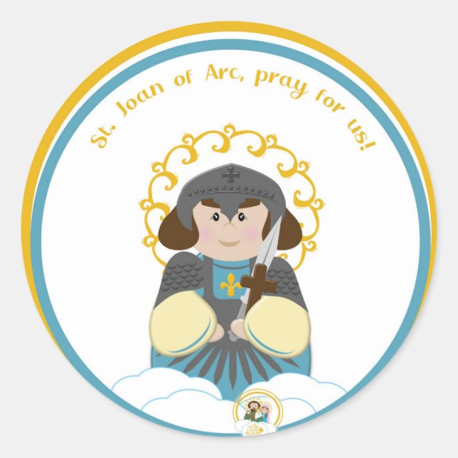 St. Joan of Arc Runder Aufkleber (Vorderseite)