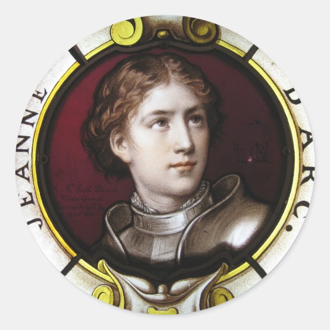 St. Joan of Arc Runder Aufkleber (Vorderseite)
