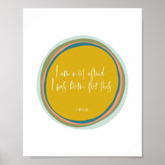 St. Joan of Arc Zitat | Christliche Wandkunst Poster