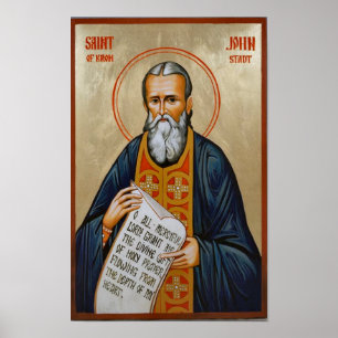 St. Johannes von Kronstadt Orthodoxe Ikonen Druck Poster