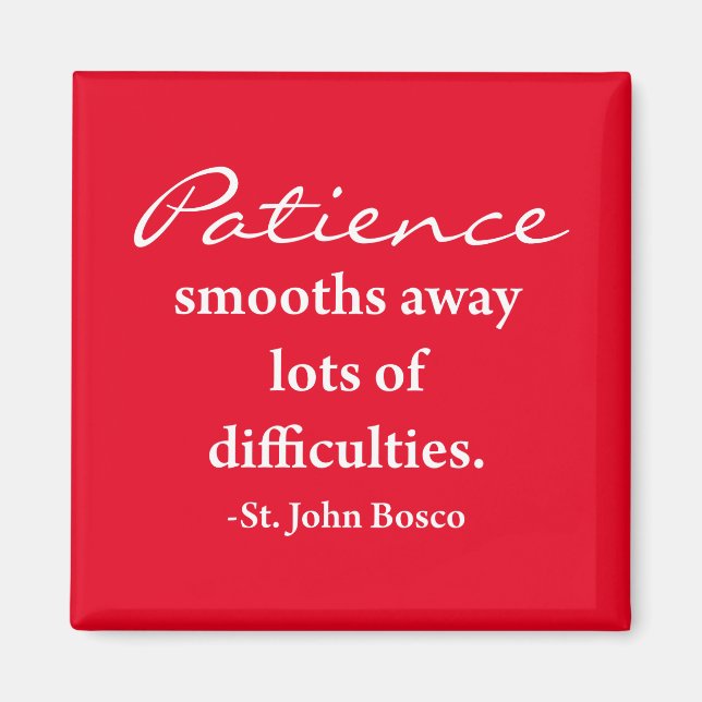 St. John Bosco Inspirational Magnet - Rot (Vorne)