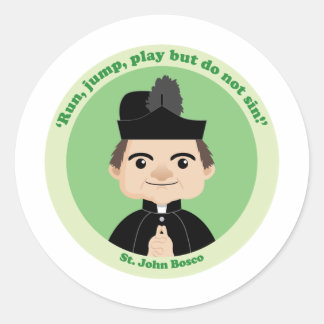 St. John Bosco Runder Aufkleber