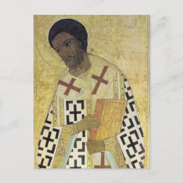 St. John Chrysostom von Andrei Rublev Postkarte (Vorderseite)