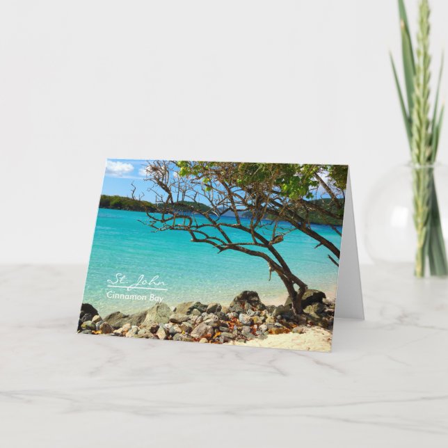 St John Cinnamon Bay Blank Note Card Karte (Vorderseite)