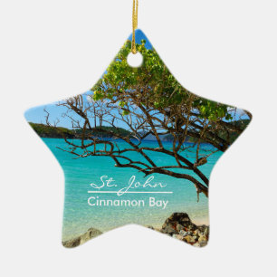 St. John Cinnamon Bay Ceramic Star Ornament